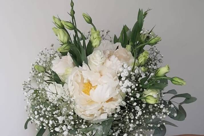 Bouquet peonie bianche