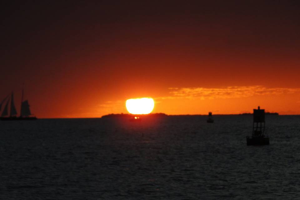 Tramonto a 90km da cuba