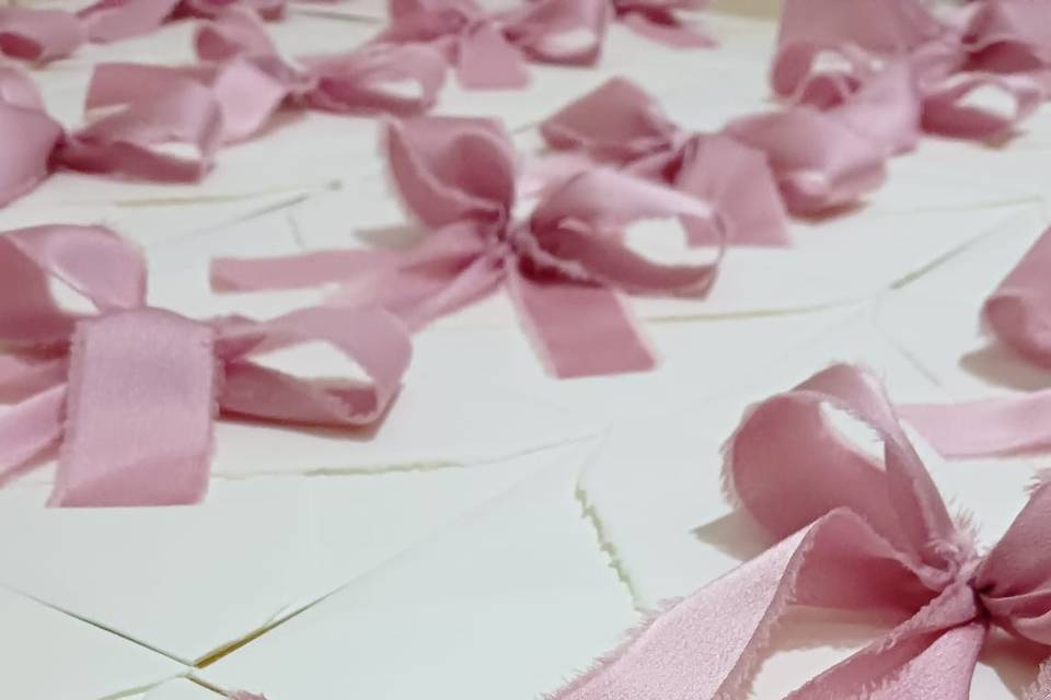 Carta Amalfi con chiffon rosa