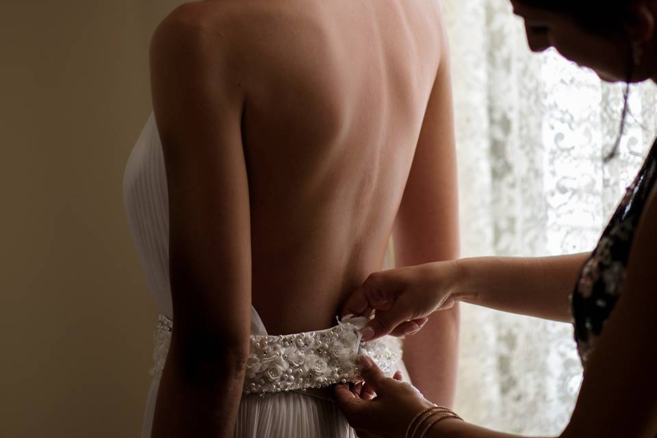 Bride's getting ready