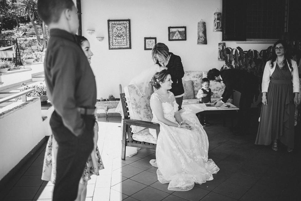 Bride's getting ready