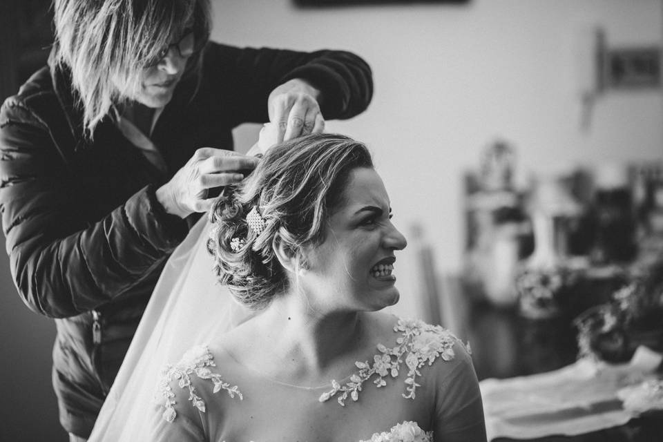 Bride's getting ready