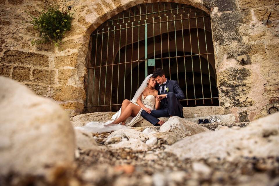 Couple portrait at Scopello