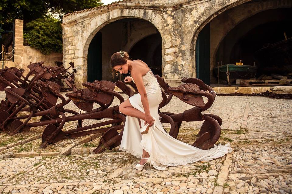 Couple portrait at Scopello