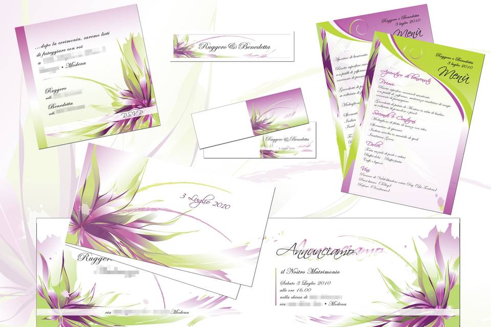 Set grafica matrimonio