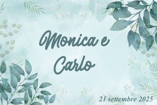 Invito foglie verdi fronte