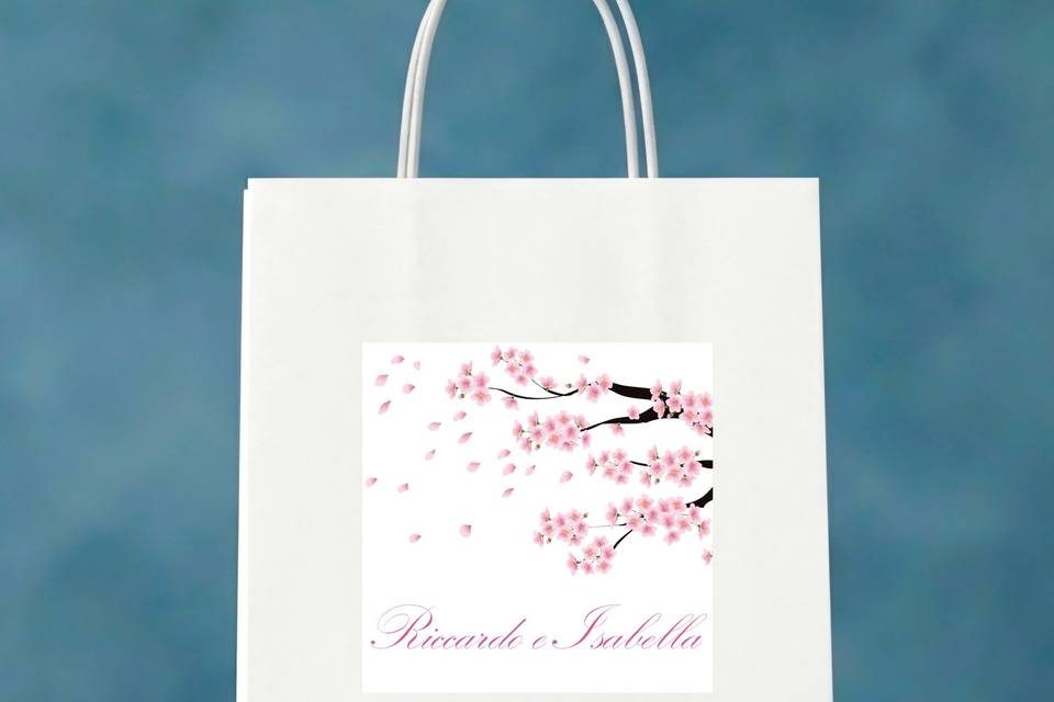 Gift bag ciliegio rosa