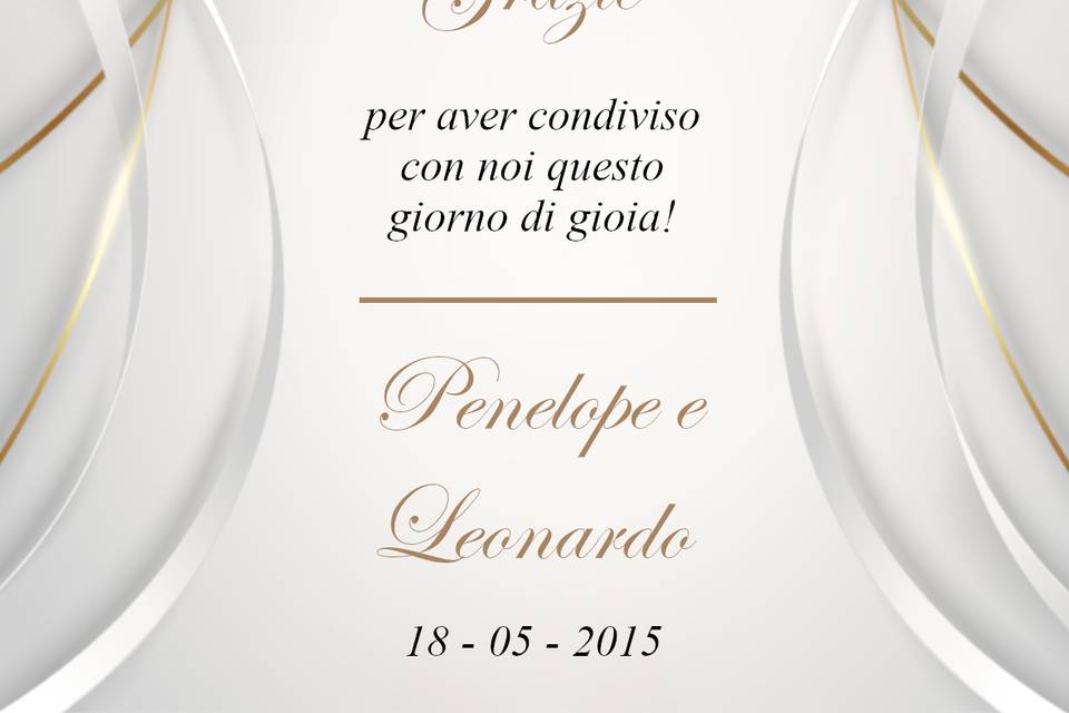 Ringraziamento linee oro