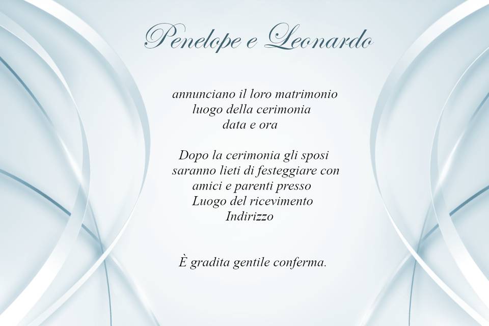 Invito linee azzurro retro