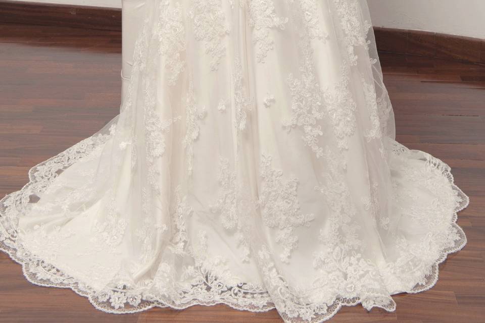 Abito sposa drappeggiato