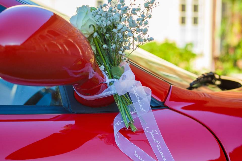 Detail_Decorazione Auto Matrimoniale