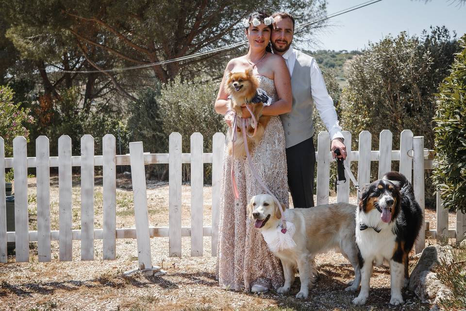 Old Country Bride and groom