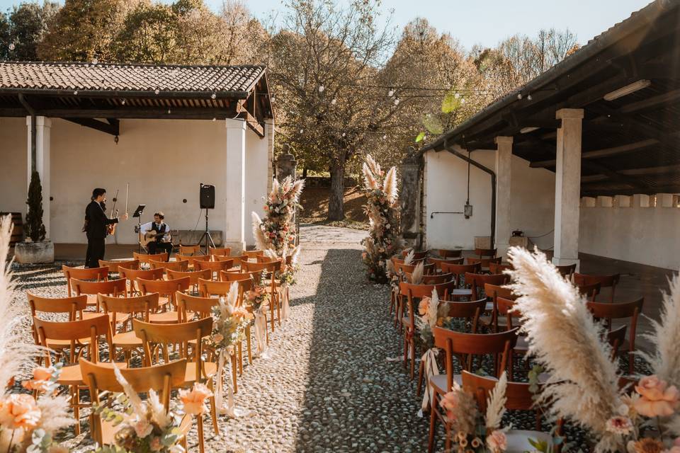 La cerimonia stile rustico