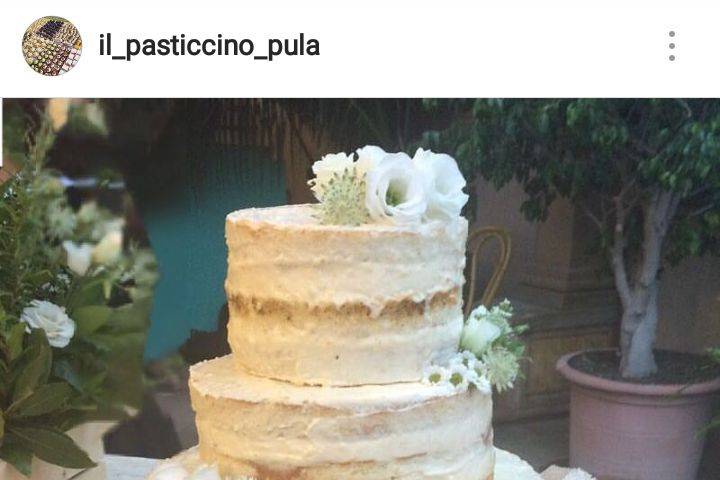 Naked wedding cake