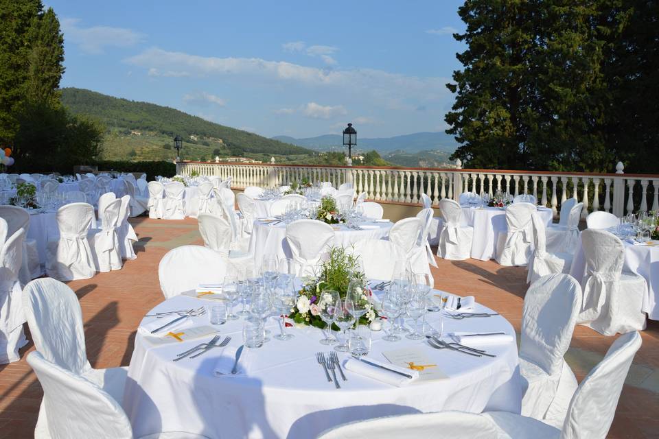 Banchetto in terrazza