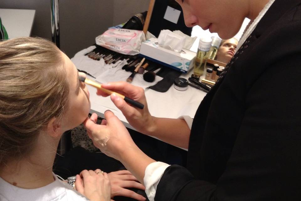 Backstage sfilata