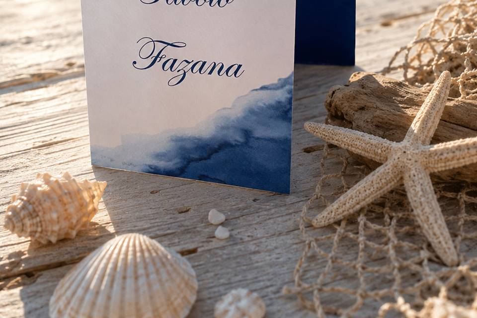 Segnatavolo tema mare