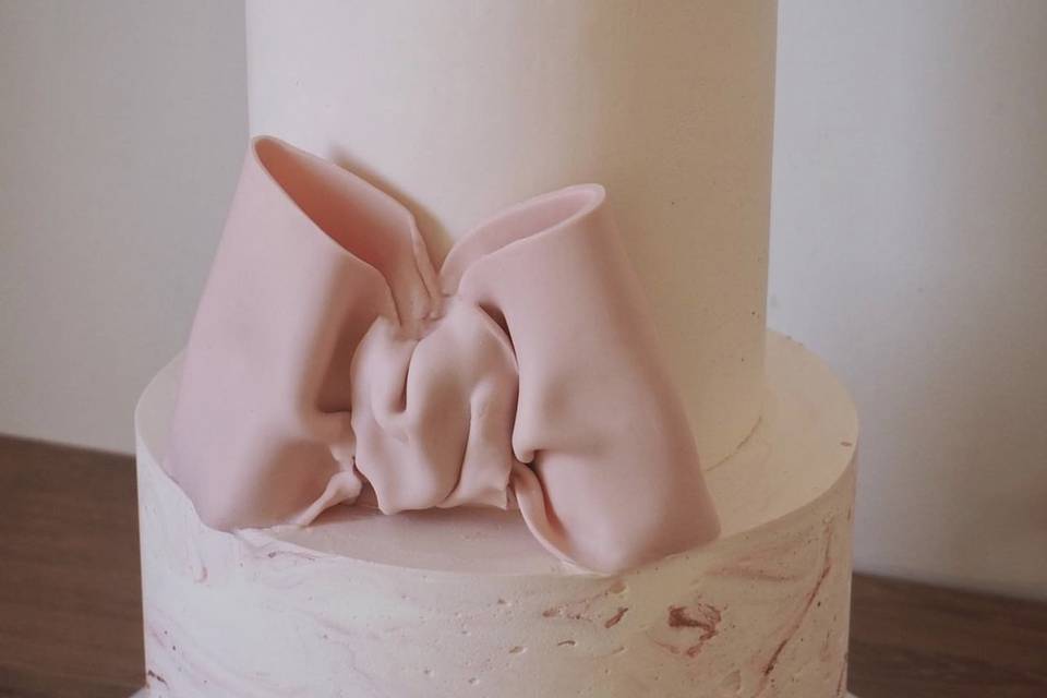 Pink marble cake