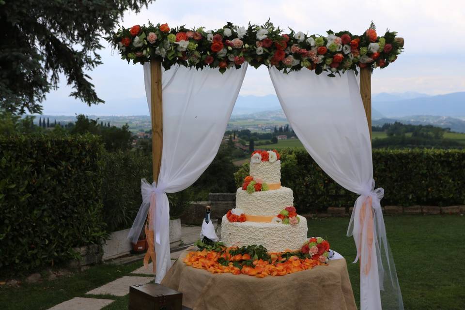 Taglio torta a pranzo