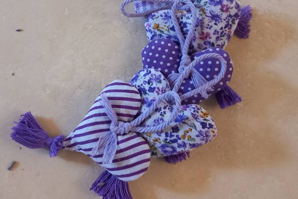 Cuore di lavanda viola