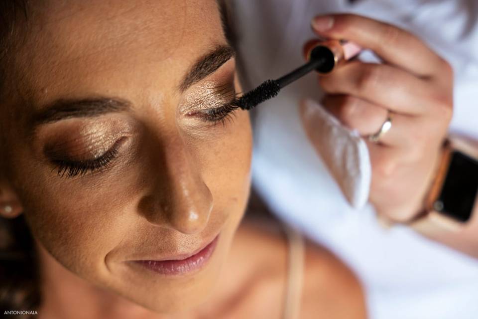 Dettaglio mascara trucco occhi