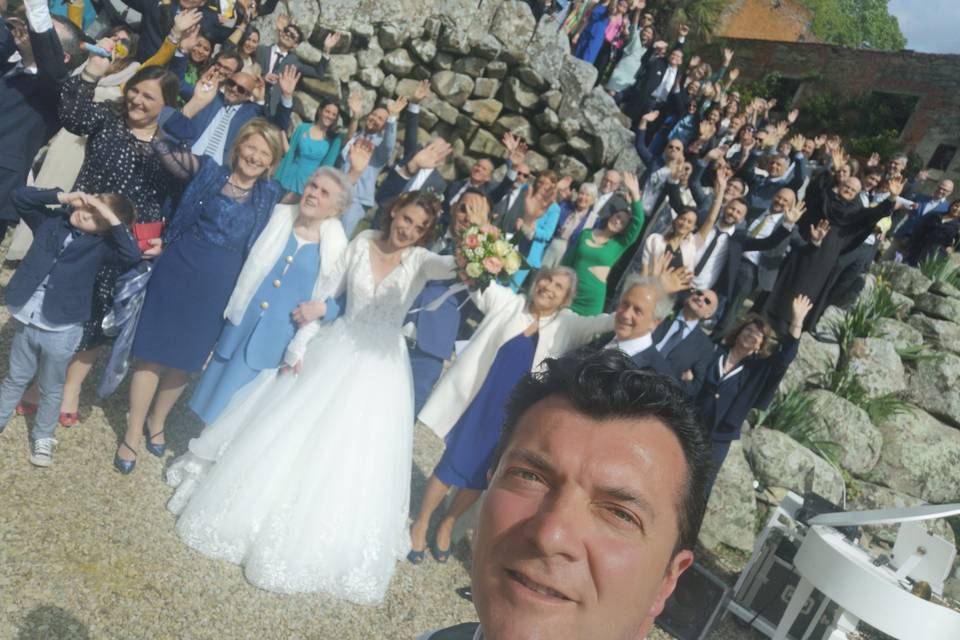 Con gli invitati Villa I Bonsi