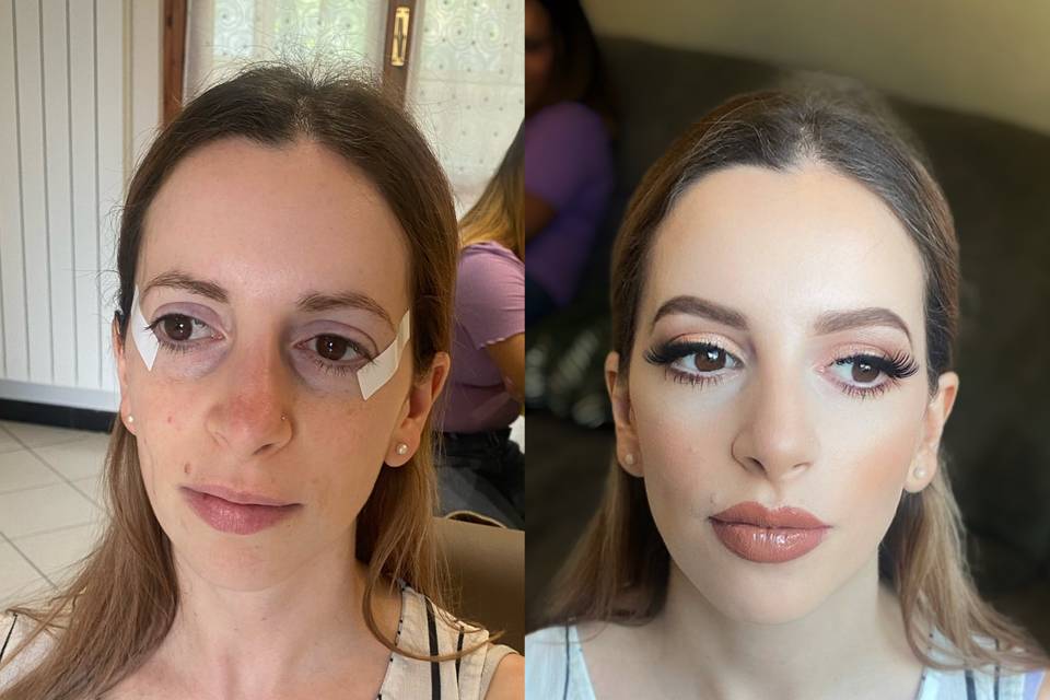 Trucco sposa prima e dopo