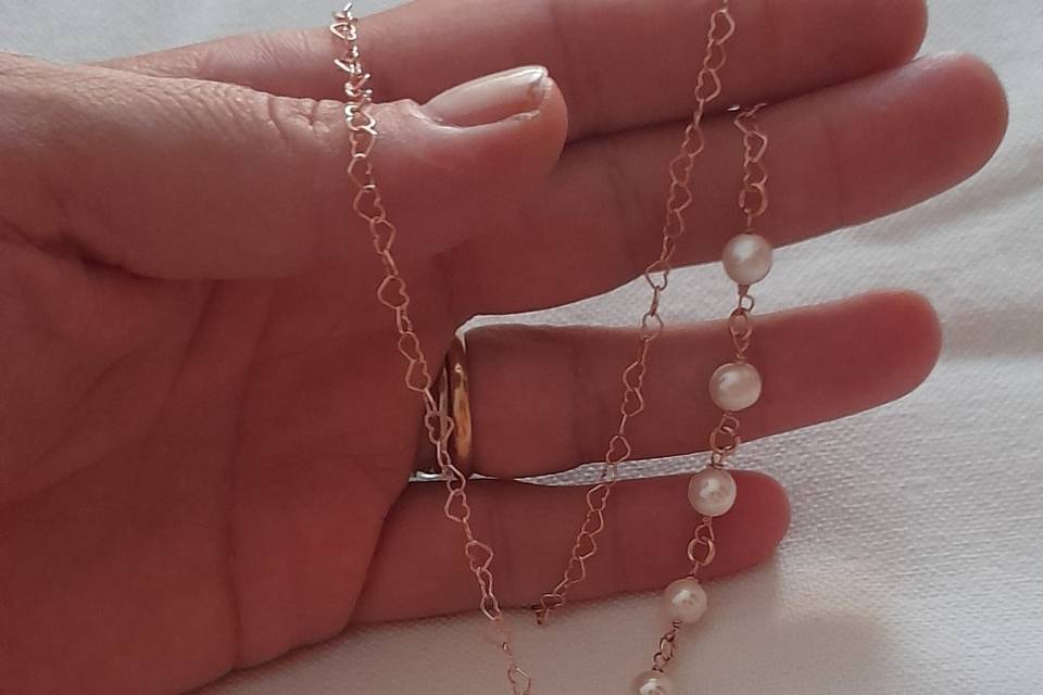 Collana con perle- argento 925