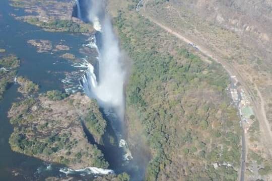 Victoria Falls dall'elicottero