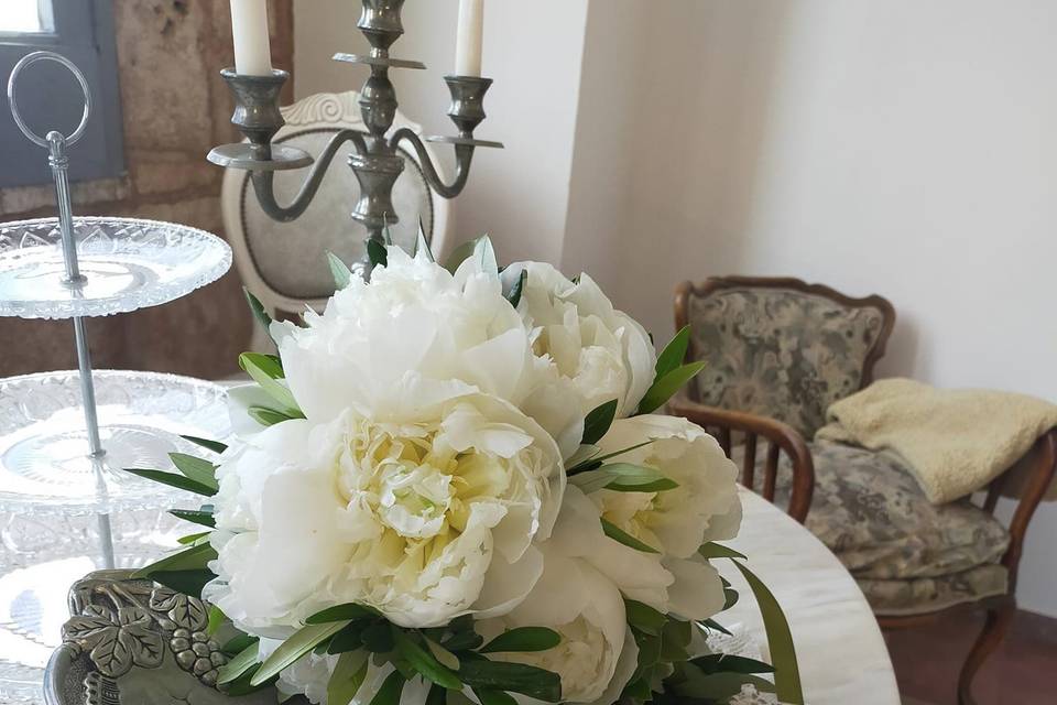 Peonie e ulivo