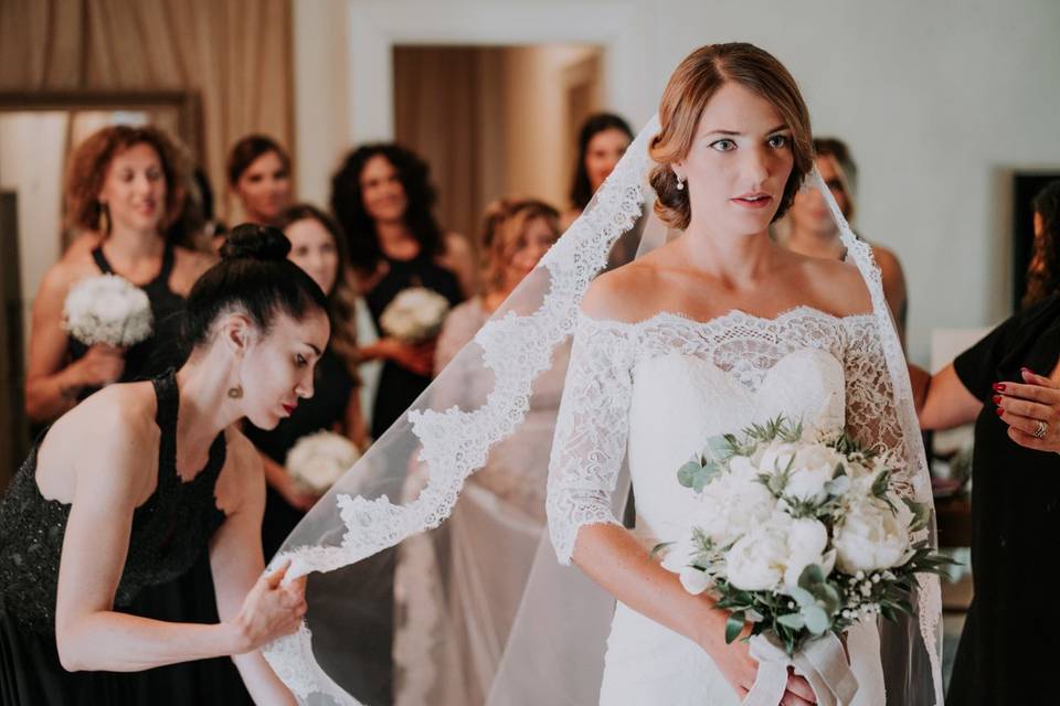 Preparazione sposa Villa Zanch