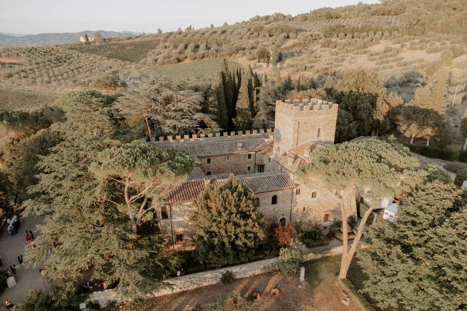 Vista aerea del castello