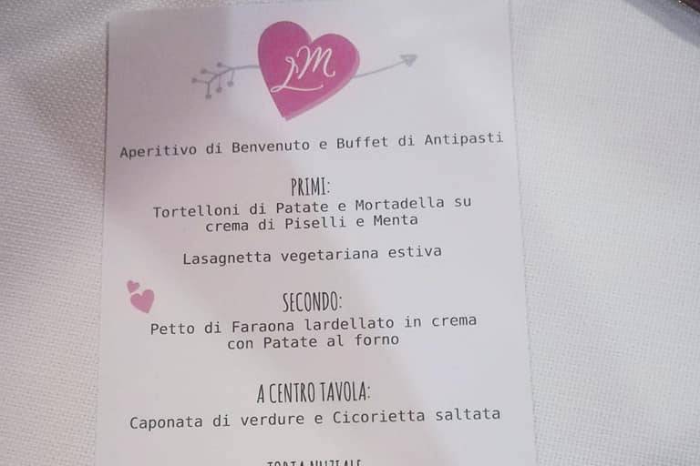 Menu segnaposto