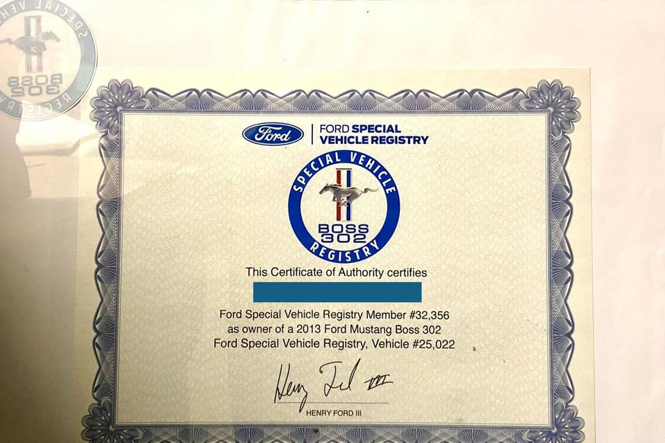 Certificato registro ufficiale