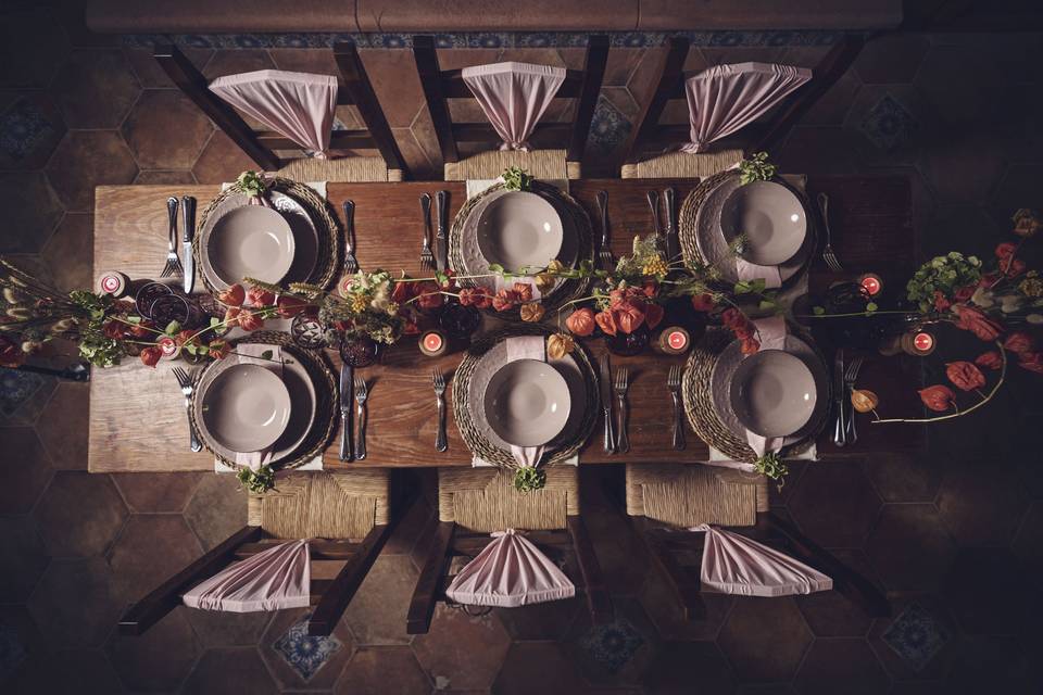 Table rustic chic