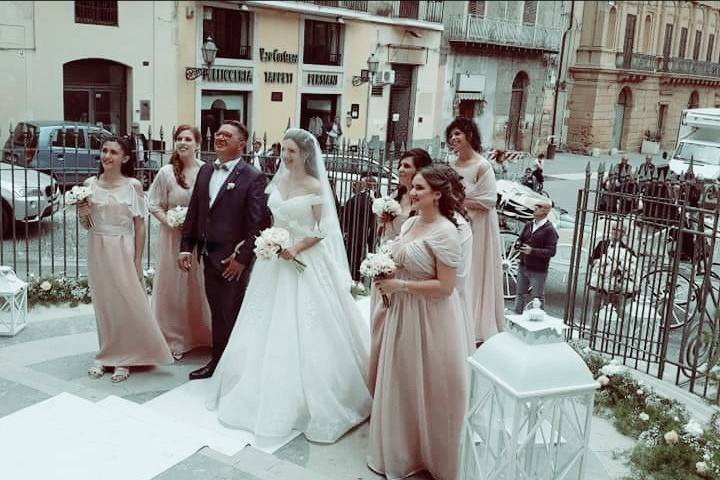 Arrivo della sposa e delle dam