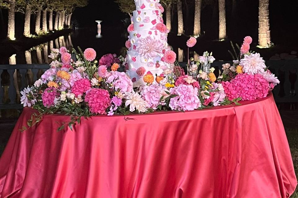 Fiori toni del fuxia