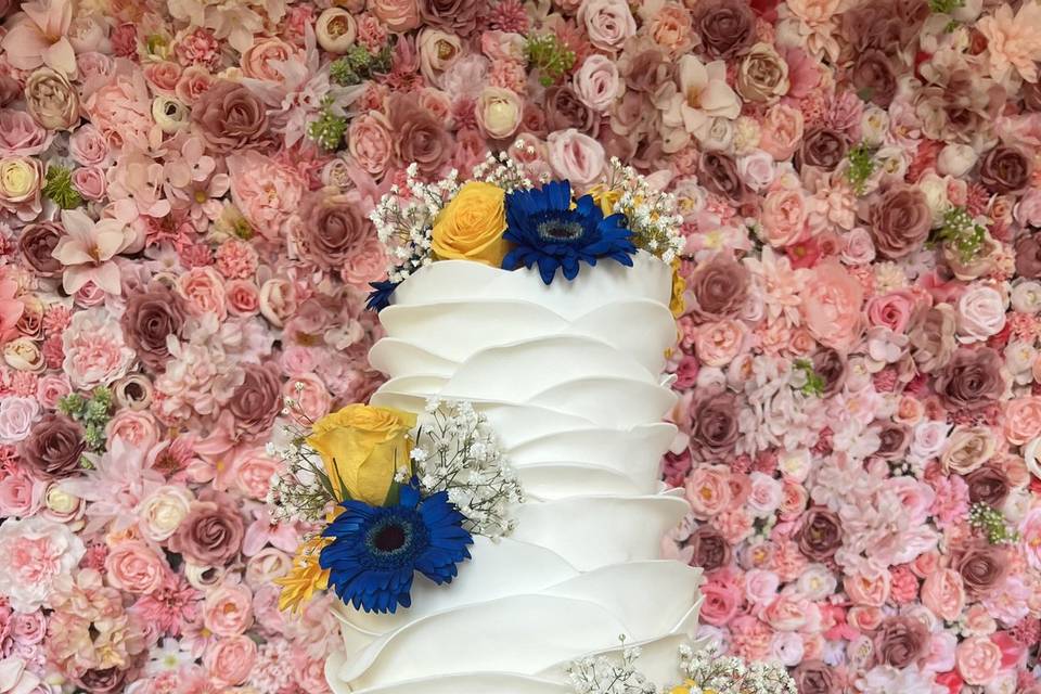 Petali di zucchero e fiori fre