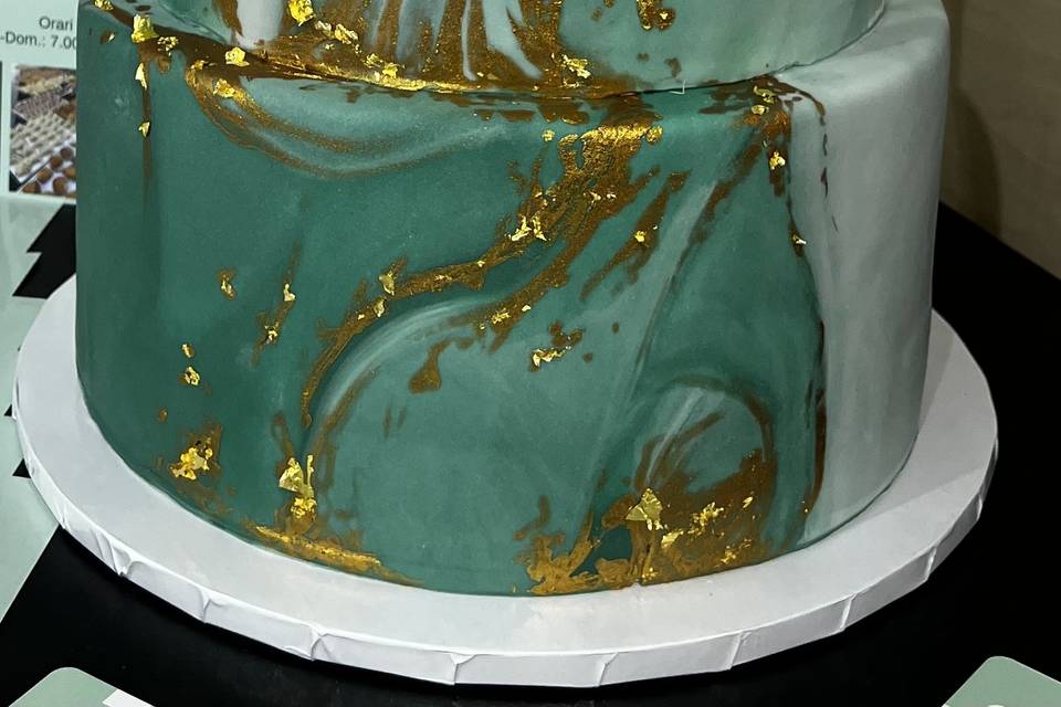 Marmorizzata verde e oro