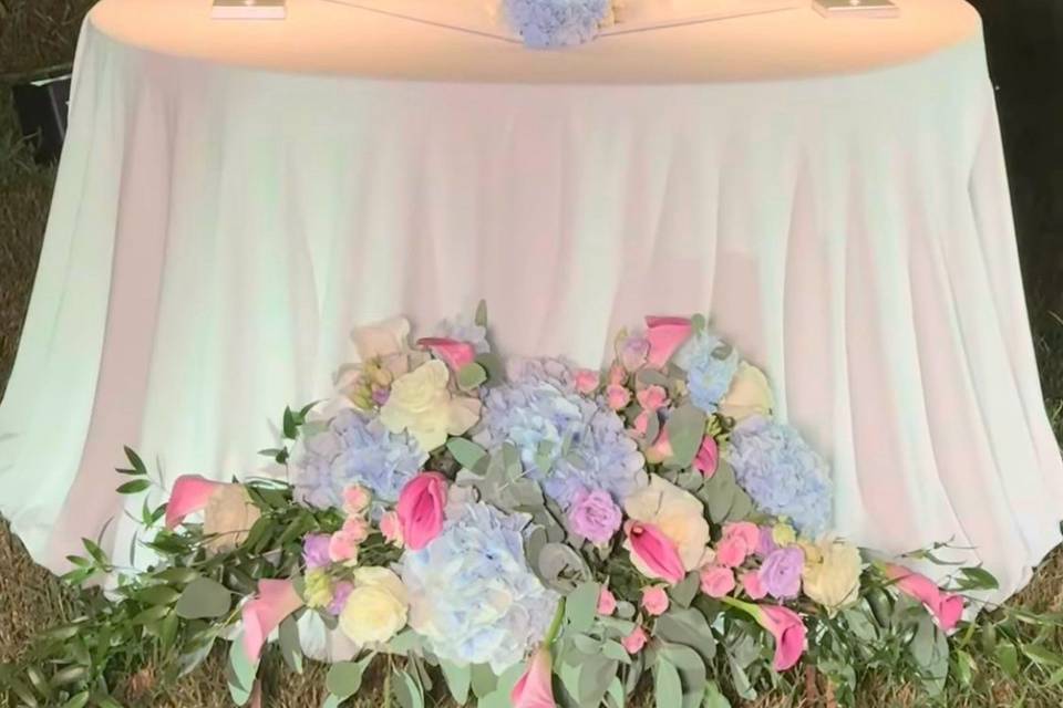 Spatolata con fiori veri