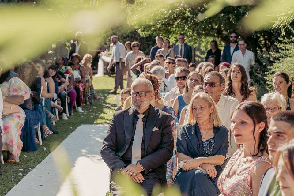 Invitati durante la cerimonia