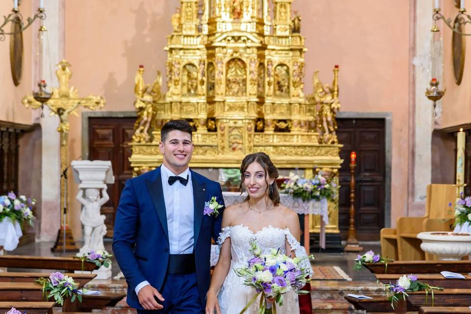 Laura e Fabio in chiesa