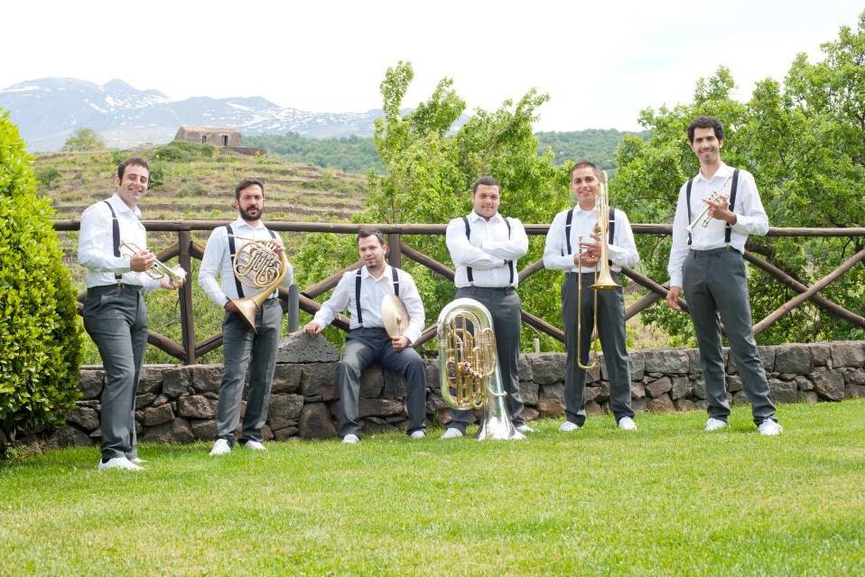 Quintetto di ottoni e batteria