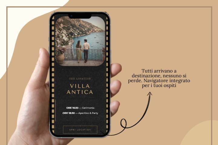 Invito stile rullino foto