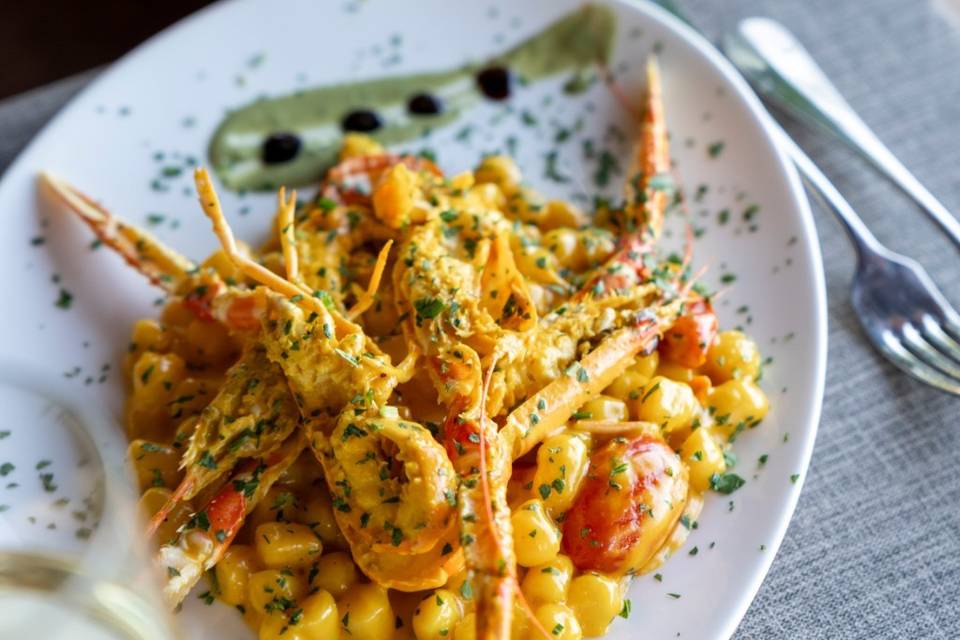 Chicche Scampi e Zafferano