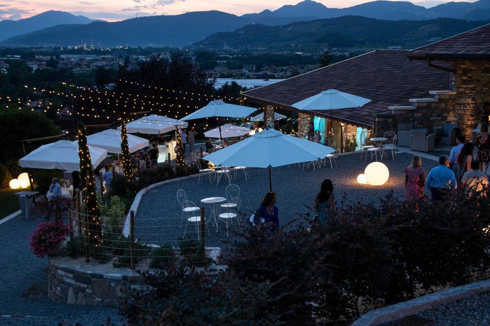 La vista dalla terza terrazza