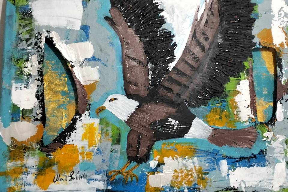 Acrilico e stucco su tela