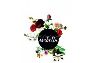 Isabella flower design logo