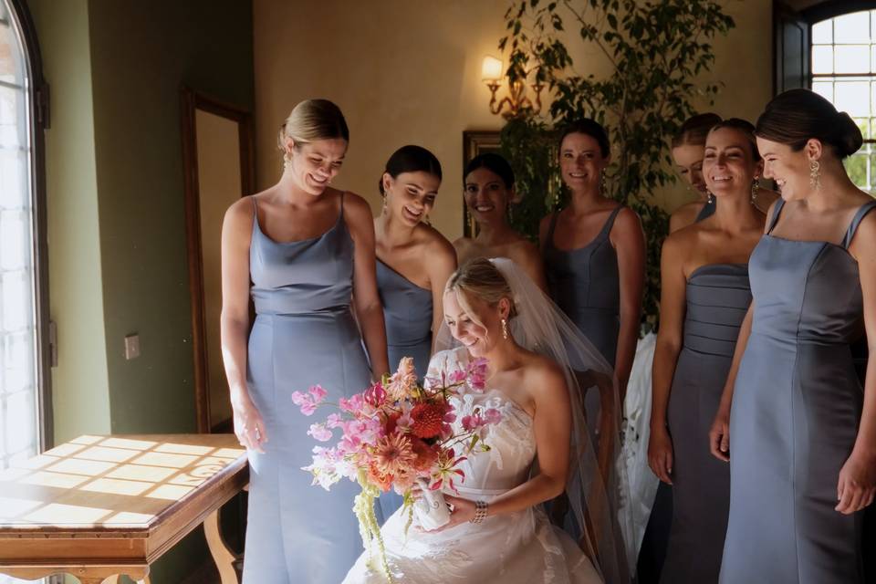 Bride and Bridesmaids