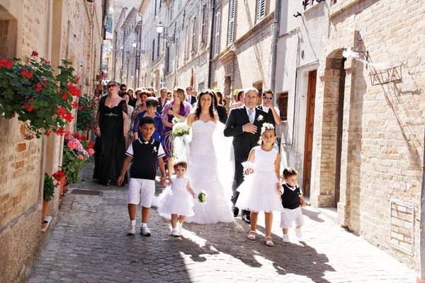 Arrivo in chiesa